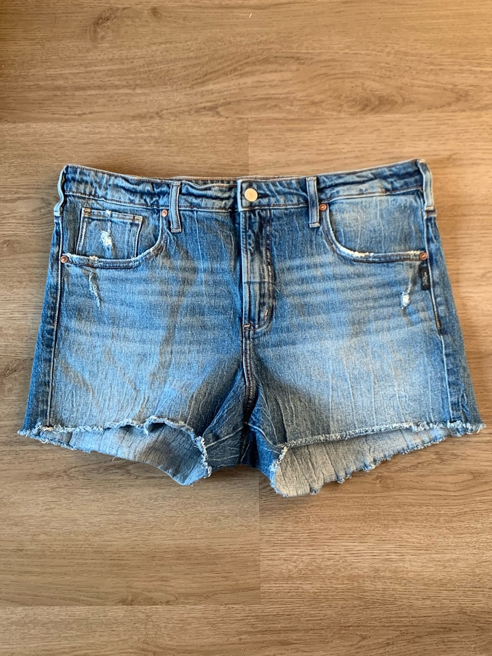 Silver Jeans Beau Shorts Cutoff stretch denim High Ruse Size 33